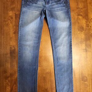 White House Black Market ~ Sz Slim 6 L ~ Embellished Jeans ~ EXCELLENT Condition